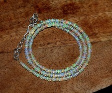 16" Natural Ethiopian Opal Welo Fire Opal Gemstone Beads Necklace Jewelry AF0186