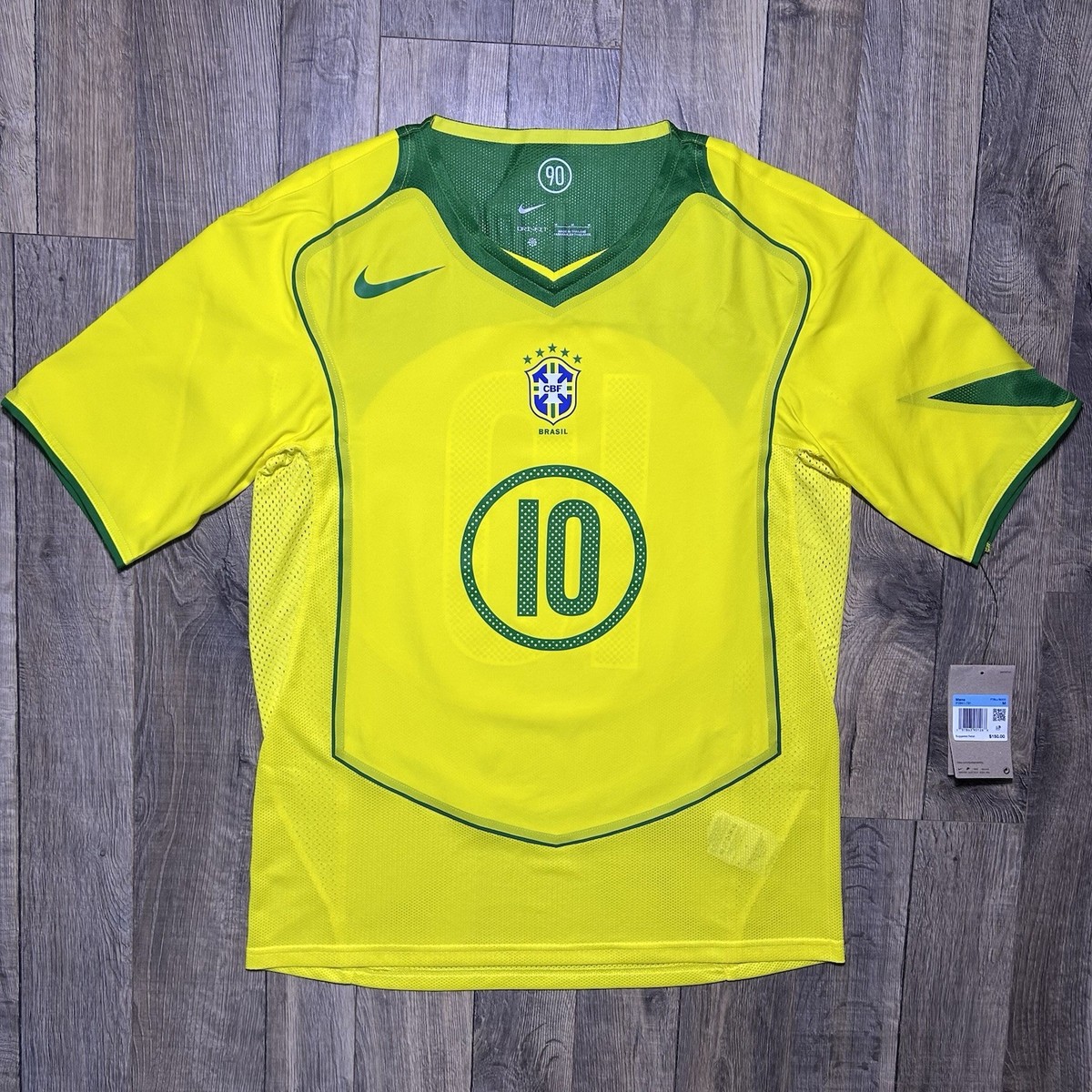 ウェア NIKE Brazil Ronaldinho CBF 2004 TOTAL 90 Ronaldinho Brazil 2004 Total 90 Reissue Men's Nike Soccer Replica