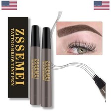 Waterproof Eyebrow Pen 2 Pack Black Brown Microblading Tattoo Pen Long Lasting