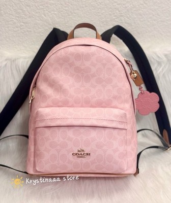 COACH Taylor Small Backpack In Signature Canvas With Charms CEF46