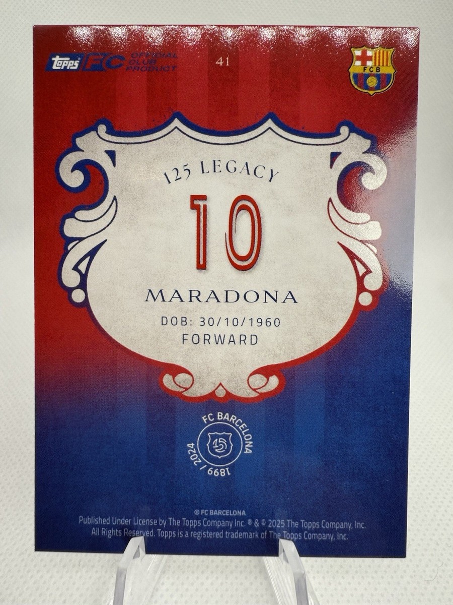 Carte Maradona FC Barcelone 125 Ans - Édition Verte Limitée /150, 2025