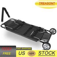 Animal Stretcher Pet Trolley Cart Veterinary Transport Dog 250 lb 2 Wheels