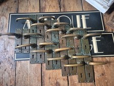 ANTIQUE Vintage OLD reclaimed bronze lever Door Handles MULTIPLES