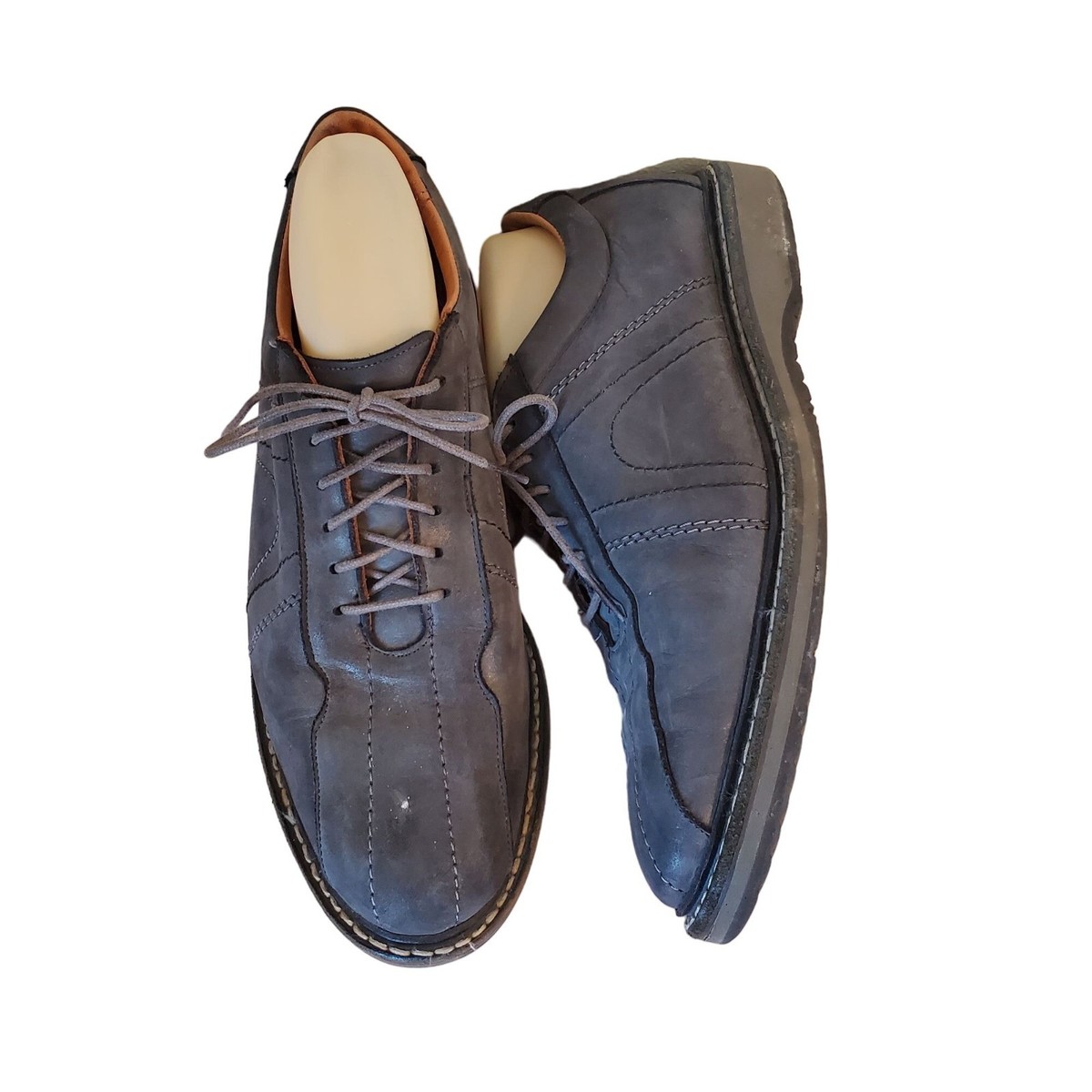 Allen Edmonds 9.5D Gray Dress Shoes Lace Up Oxfords VOYAGER 
