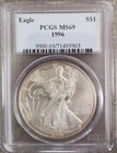 1996 $1 American Silver Eagle MS69 PCGS