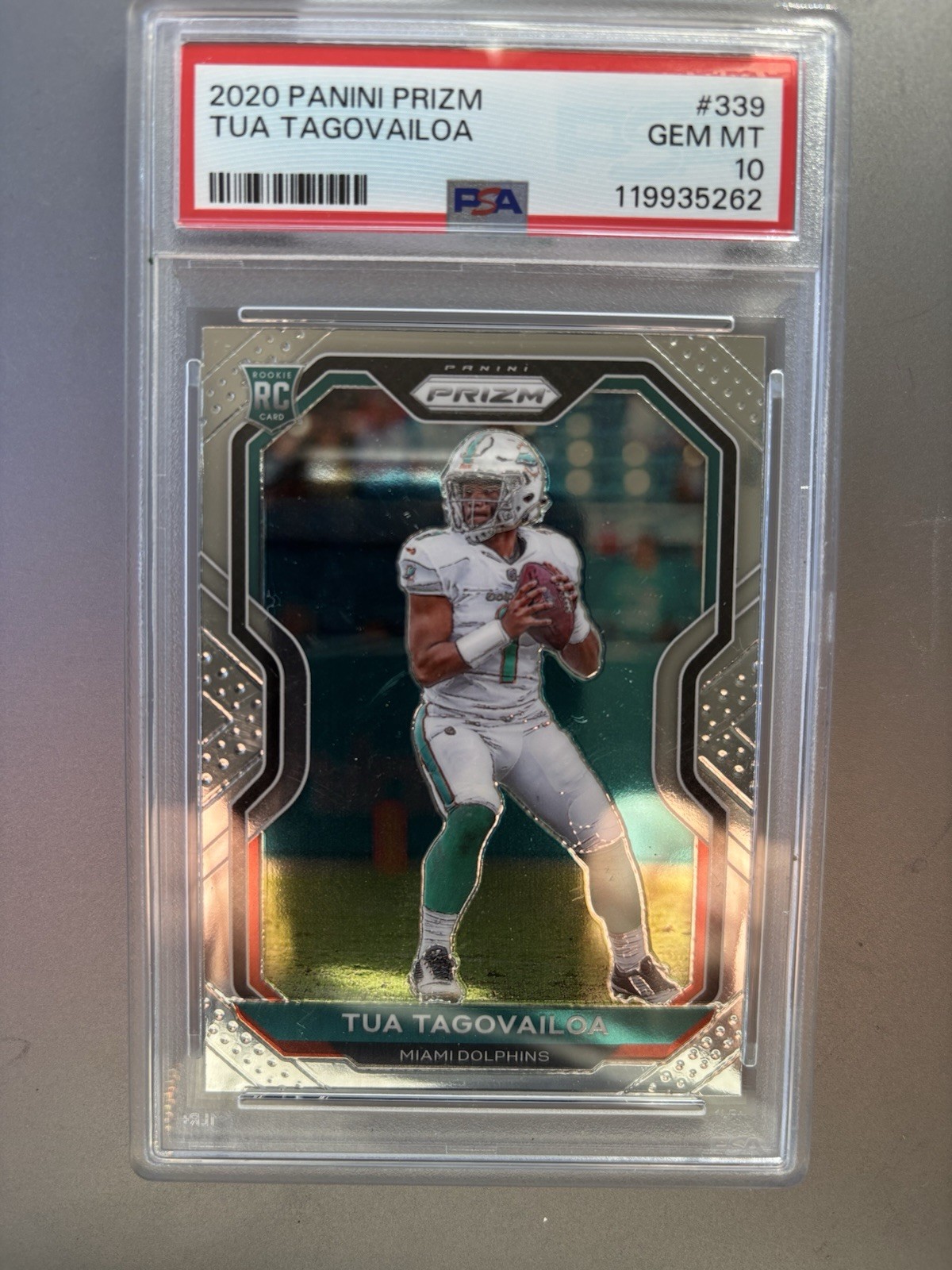 2020 Panini Prizm Tua Tagovailoa Rookie #339 Mint 10