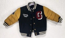 Baby Gap 18-24 Month Black Wool Blend Varsity Jacket Bomber Letterman Snap Front