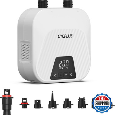 Cycplus 20Psi High Pressure Smart Sup Air Pump Rechargeable Battery-Powered