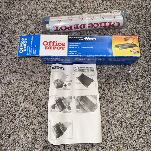 Office Depot für Panasonic Tintenfilm Farbband KX-FA55 1 Rolle Fax Ersatz - Bild 1 von 4