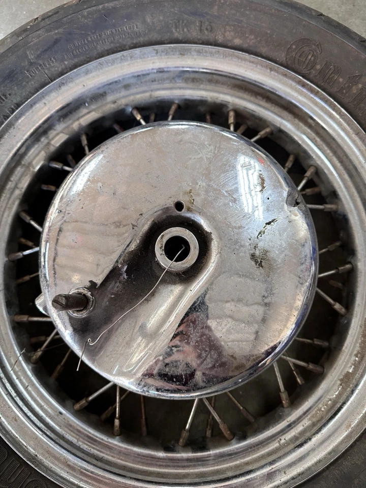 Rueda de freno de tambor delantera Harley Davidson Panhead StarHub FL Duo Glide Hydra Glide Foto 2 de 4