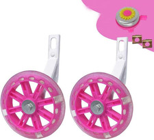 Training Wheels for Bicycle Flash Mute Wheel Compatible Bikes 12 Inch, 1 Pair