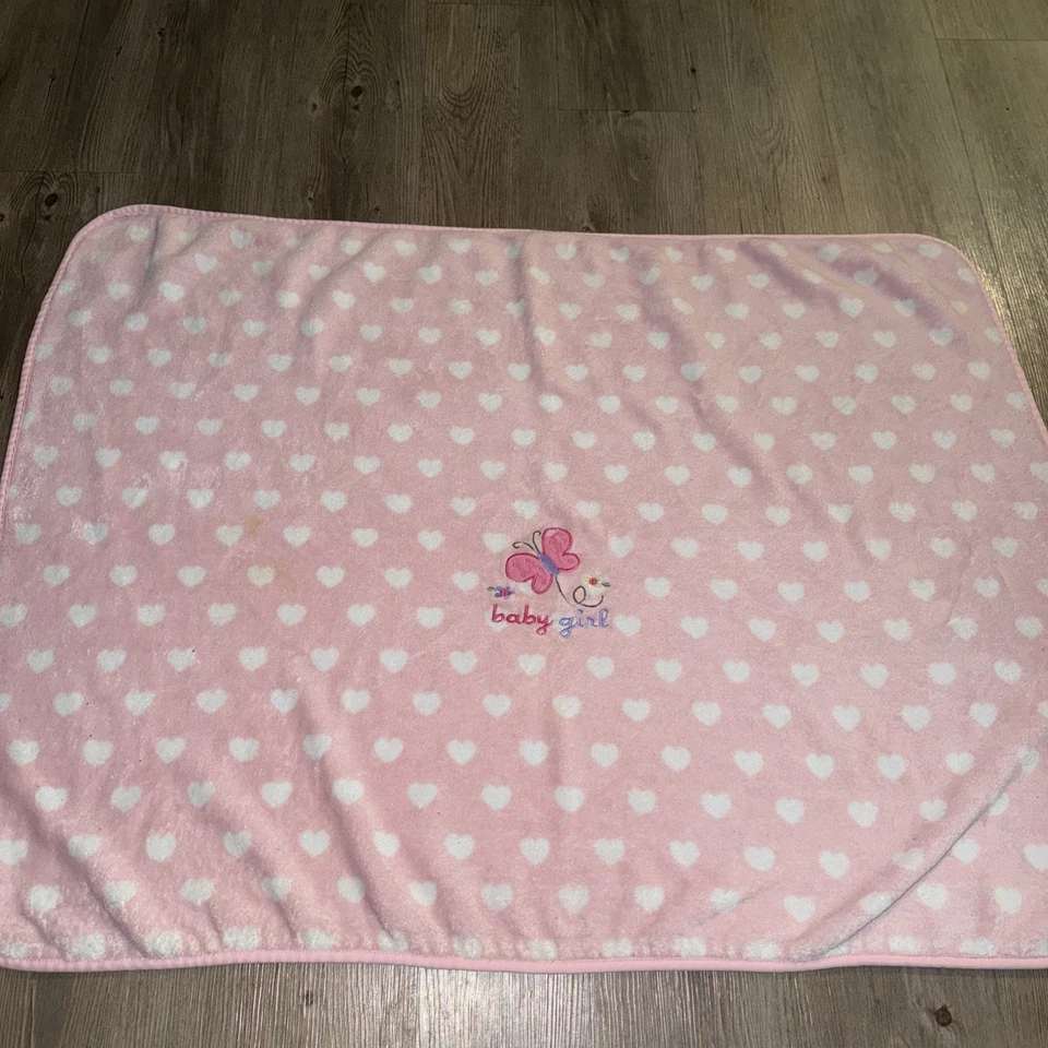 Difícil de Encontrar Manta Bebé Rosa Estampado Corazón Garannimals Lovey Bebé Niña Mariposa Suave Foto 2 de 4