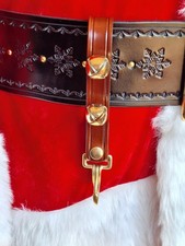 Brown Leather Santa Key Holder