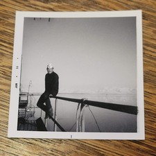 WWII Military Soldier Vintage Photo Snapshot Black White