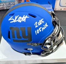 2025 Cam Skattebo Signed Mini Helmet "Fanatics Certified Authentic" RARE -Giants