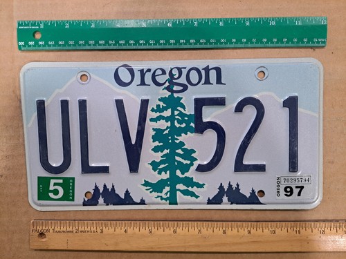 License Plate, Oregon, 1997, Passenger, ULV pine tree 521