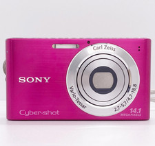 SONY DSC-W320 14.1 MP 3.0X Zoom Digital Camera W/Charger/SD Card English Pink