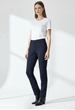 LIVERPOOL NEW Navy Blue KELSEY KNIT Stretch Flat Front Slim Leg Pants Sz 6/28