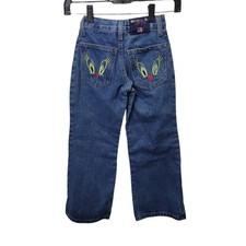 Watch L.A. Y2K Tweety Bird Blue Jeans Kids Pants size 7 Vintage Rare Looney Tune