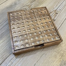 Sudoku aus Holz in Echtholz Schachtel Spielfeld 14cm X 14cm