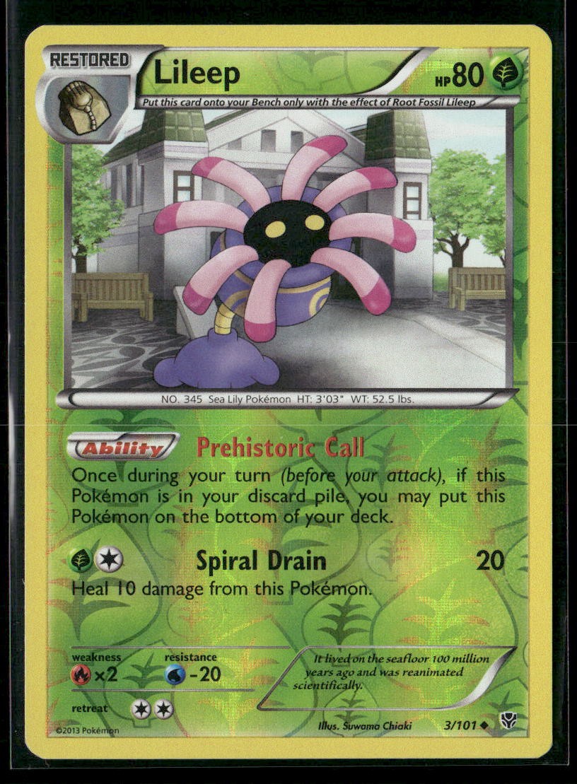 Lileep Uncommon Plasma Blast 3/101 LP