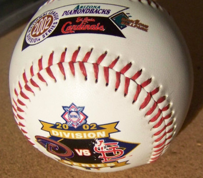 2002 NLDS Diamondbacks Cardinals baseball ball Bank One Ballpark Arizona St L