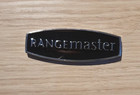 P4151 Rangemaster Metal / Enamel SILVER & BLACK Stick On Badge for Cooker, Oven