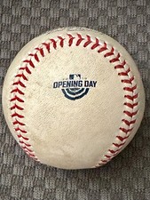 2019 Opening Day NY Mets Game Used Baseball Strasburg & Conforto - MLB Auth