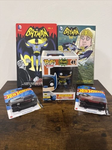 1966 Batman Lot Funko #41 Batman #41 2 Comic Books And 2 Hot Wheels Batmobiles