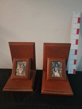 Vintage Italian Bookends with Classical Rococo Art Prints – “Made in Italy”