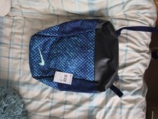 Image of Nike Brasilia Backpack (All-Over Print) in Blue Void / Black / 24-litre capacity