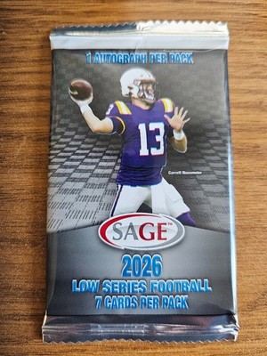 2026 SAGE Football LOW Series BASE AUTO Complete your Set - You Pick Card