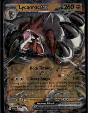 Carta Pokemon Lycanroc ex Doppia Rara SV02 Paldea Evoluta 117/193 Fighting Holo