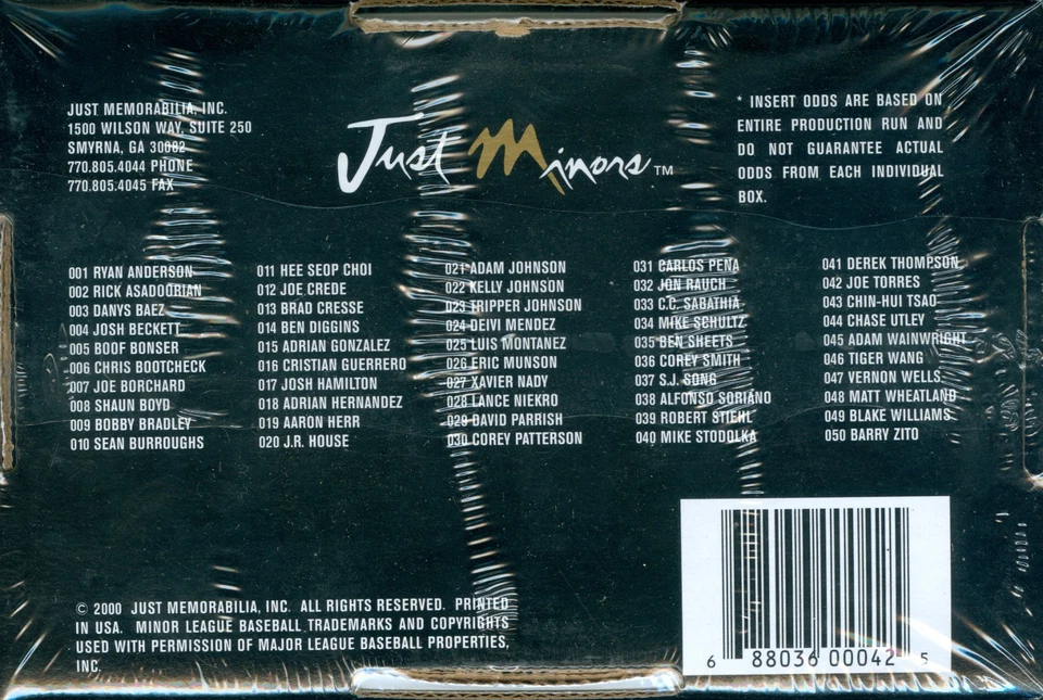 2000 Just Minors Baseball Just Graded 2K Factory Sealed Box - Image 3 of 3