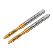 2Set 6-32 UNC B2 Spiral Point Thread Tap Titanium Coated Tapping Threading Tool