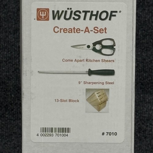 Wüsthof Create-A-Set Blocco coltelli 13 slot con cesoie in acciaio per affilare 9 pollici #7010 - Foto 12 di 17