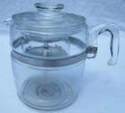 Vintage Pyrex 6-9 Cup Flameware Glass Percolator Coffee Pot 7759 AS-IS READ