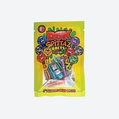 DGK Skateboard Mounting Hardware Spittaz Bolts Phillips 1'' Mutli Colored