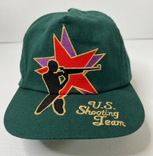 US Shooting Team Atlanta 1996 Olympics Vintage Green SnapBack Hat USA Made RARE