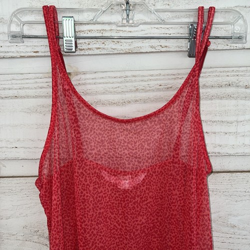 Vintage Victorias Secret Small Nightgown Animal Print Coquette Semi Sheer Y2K - Picture 5 of 8
