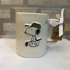 New ListingRae Dunn Peanuts Snoopy Tee Time Golf Mug Green Interior New