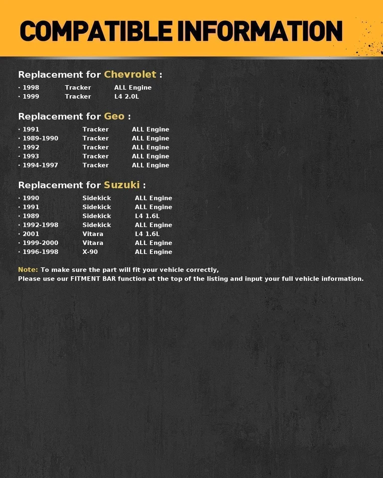 17194 Starter For 1992-1998 Suzuki Sidekick 1999 Chevrolet Tracker 2.0L 96064783 - Imagem 2 de 4