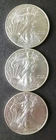Lot of Three 2020 $1 American Silver Eagle Dollars