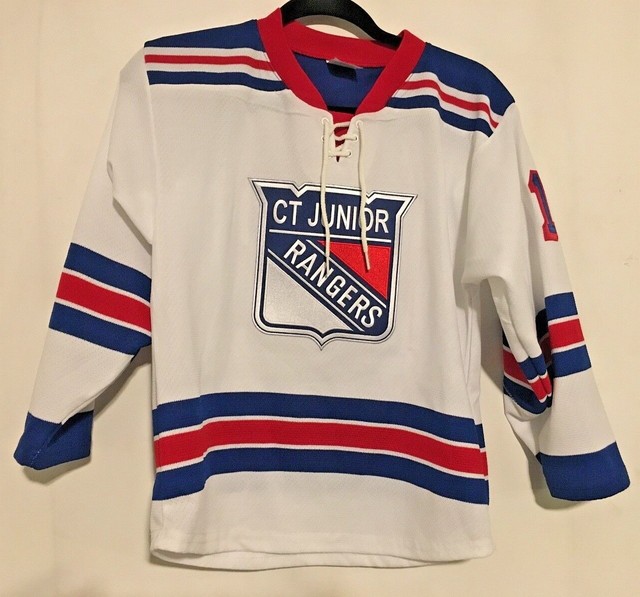 ct junior rangers hockey jersey Youth Medium 12 eBay