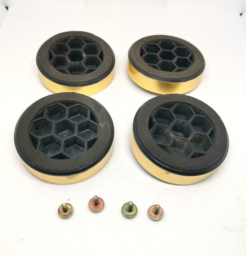 Gold Plastic Feet Stands for AV Receiver Amplifier Audio Equipment (55 x 15 mm)