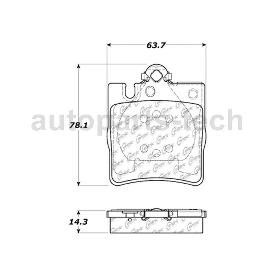 Pastillas de freno centradas para Mercedes-Benz E320 1996 1997 1998 1999 2000 2001 2002 Foto 2 de 4