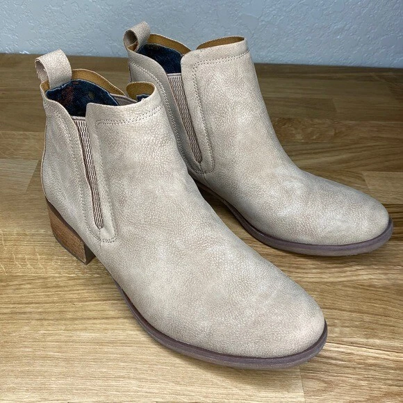 Kork Ease Korks Tan Tea Nubuck Leather Ankle Bootie Boots eBay