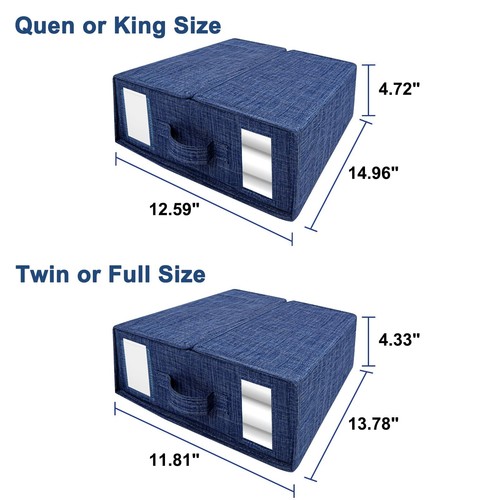 4 Pack Bed Sheet Organizer Twin/full/king/queen Size Foldable Linen Closet Organ - Picture 6 of 7