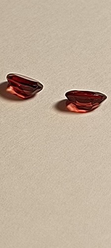 Matching Pair Red Tanga Garnet, 1 ct each. 2.0 ctw JTV - Picture 15 of 21