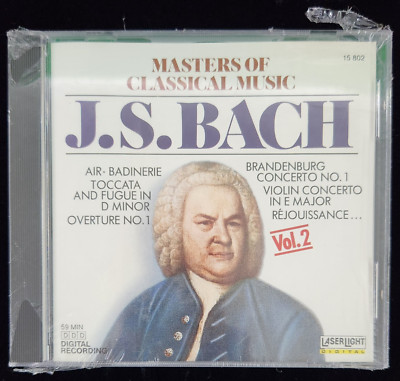 Masters of Classical Music by J.S. Bach Vol. 2 CD Laser Light NEW Factory Sealed